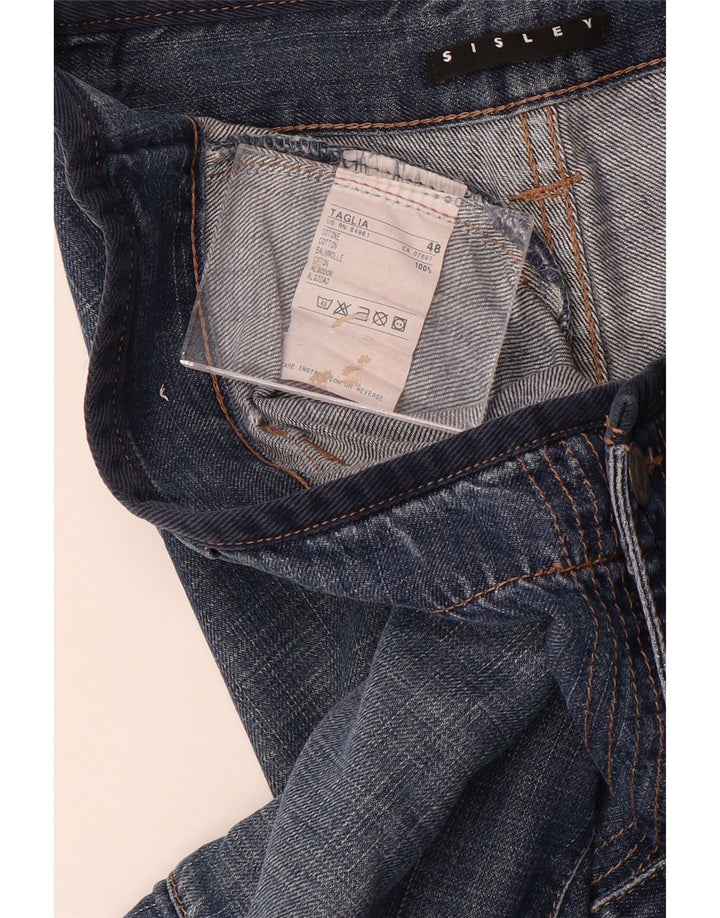 Pantaloni scurți din denim cargo Sisley pentru bărbați IT 48 Medium W34 Bumbac albastru