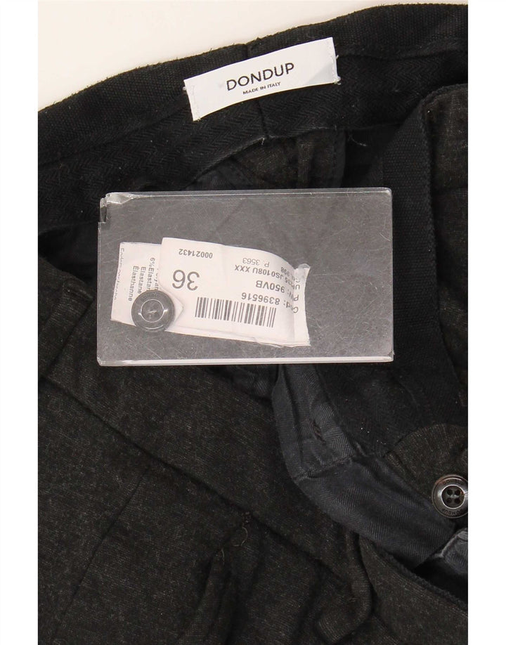 Dondup Pantaloni chino subțiri pentru bărbați L36 L28 Viscoză neagră