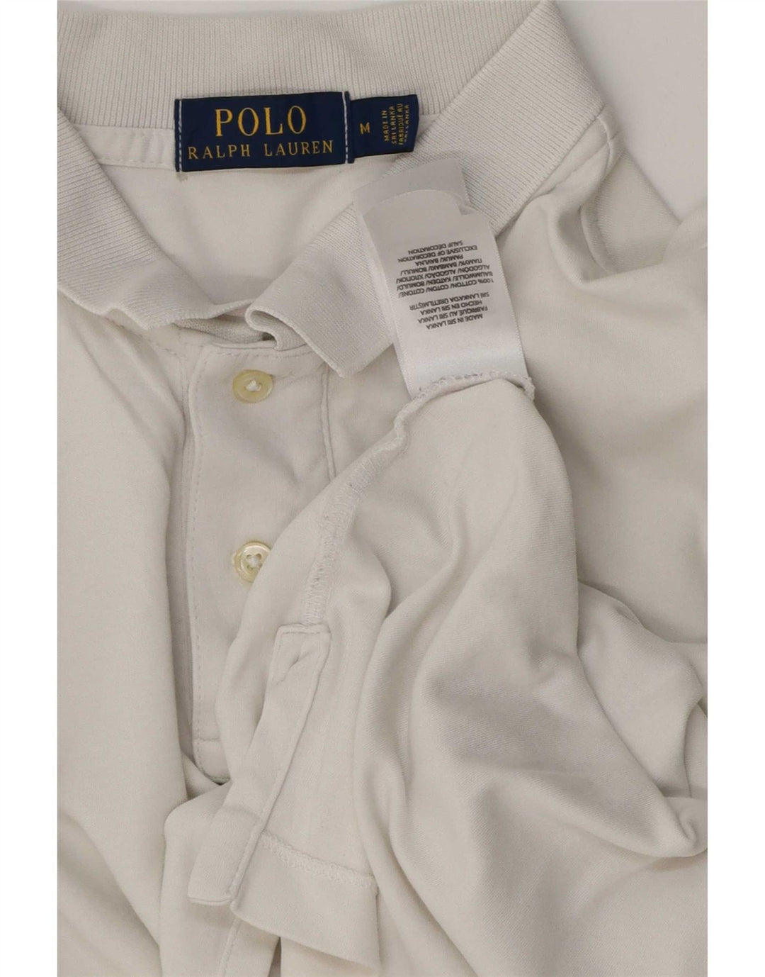 Cămașă Polo Ralph Lauren pentru bărbați, bumbac alb mediu