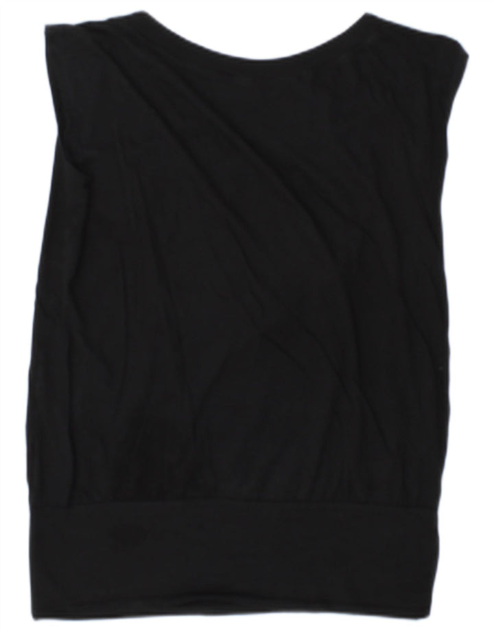 Elisabetta Franchi Femei Graphic Vest Vest Top IT 42 Medium Negru