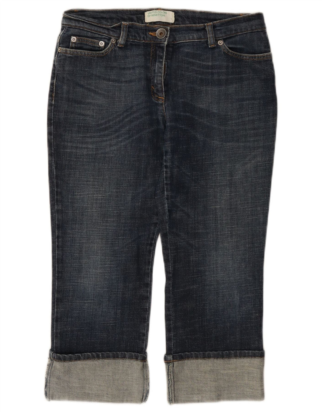 Blugi Capri pentru femei BENETTON W28 L21 albastru