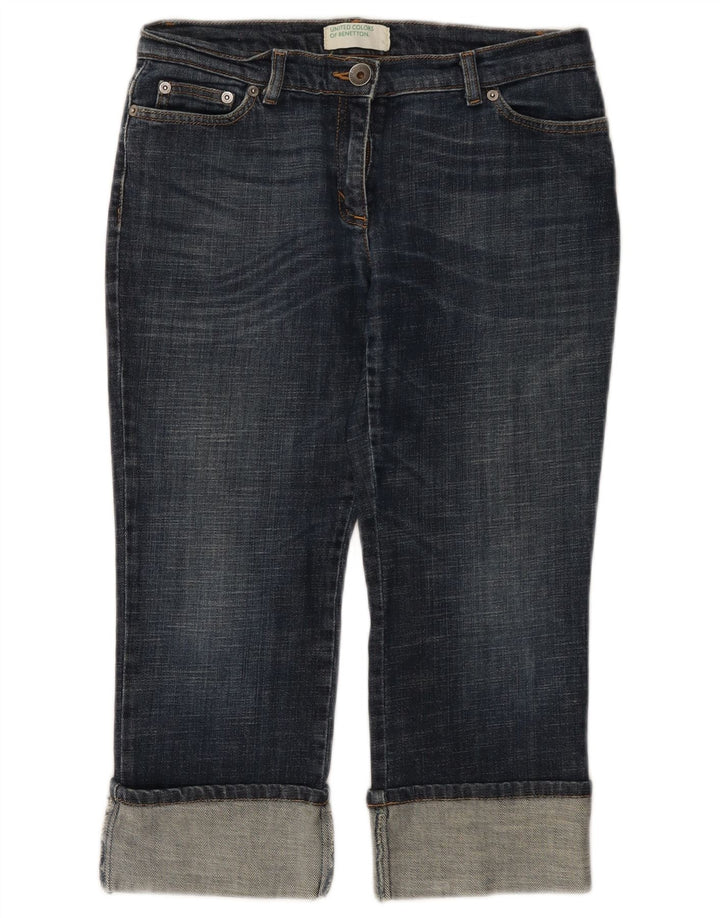 Blugi Capri pentru femei BENETTON W28 L21 albastru