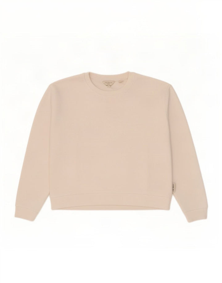 Hanorac supradimensionat pentru femei Ted Baker Pulover Mărimea 2 Poliester alb mic