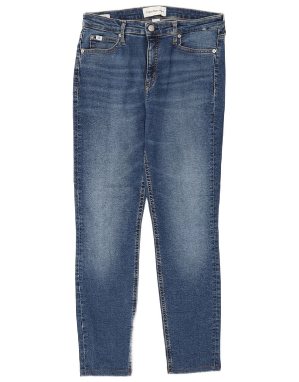 Blugi skinny Calvin Klein pentru femei cu talie medie W31 L26 albastri