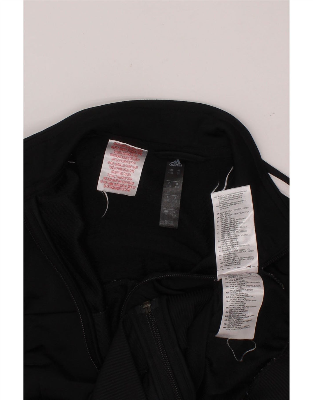 Jachetă de trening Aeroready ADIDAS pentru băieți, 4-5 ani, poliester negru