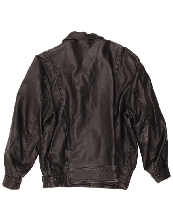 Jachetă de piele pentru bărbați VINTAGE UK 40 Large Black