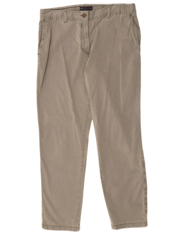 Pantaloni chino pentru femei cu talie înaltă Marks & Spencer UK 14 Large W34 L28 Khaki