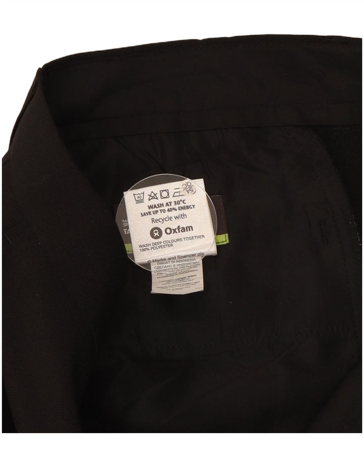 Pantaloni chino drepți pentru bărbați Marks & Spencer L36 L29 Poliester negru