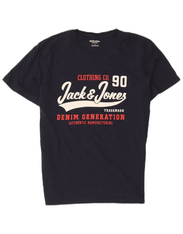 Tricou cu grafic Jack & Jones pentru bărbați Top mare bleumarin