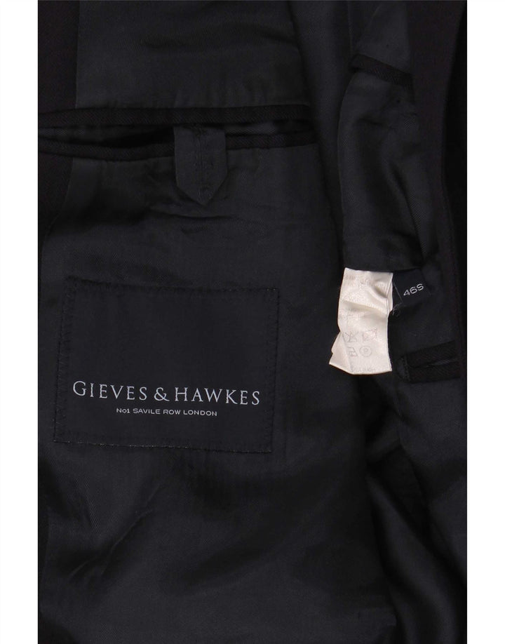 Blazer Gieves & Hawkes pentru bărbați, cu 2 nasturi, UK 46 3XL Lână bleumarin