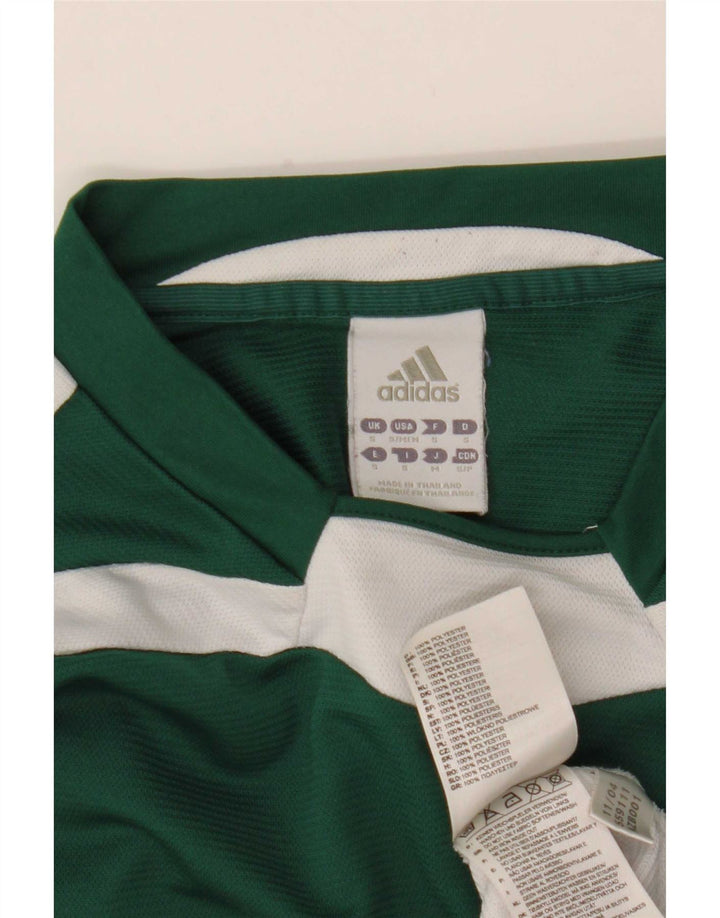 Adidas Climalite Top cu mânecă lungă pentru bărbați, verde mic, poliester color bloc