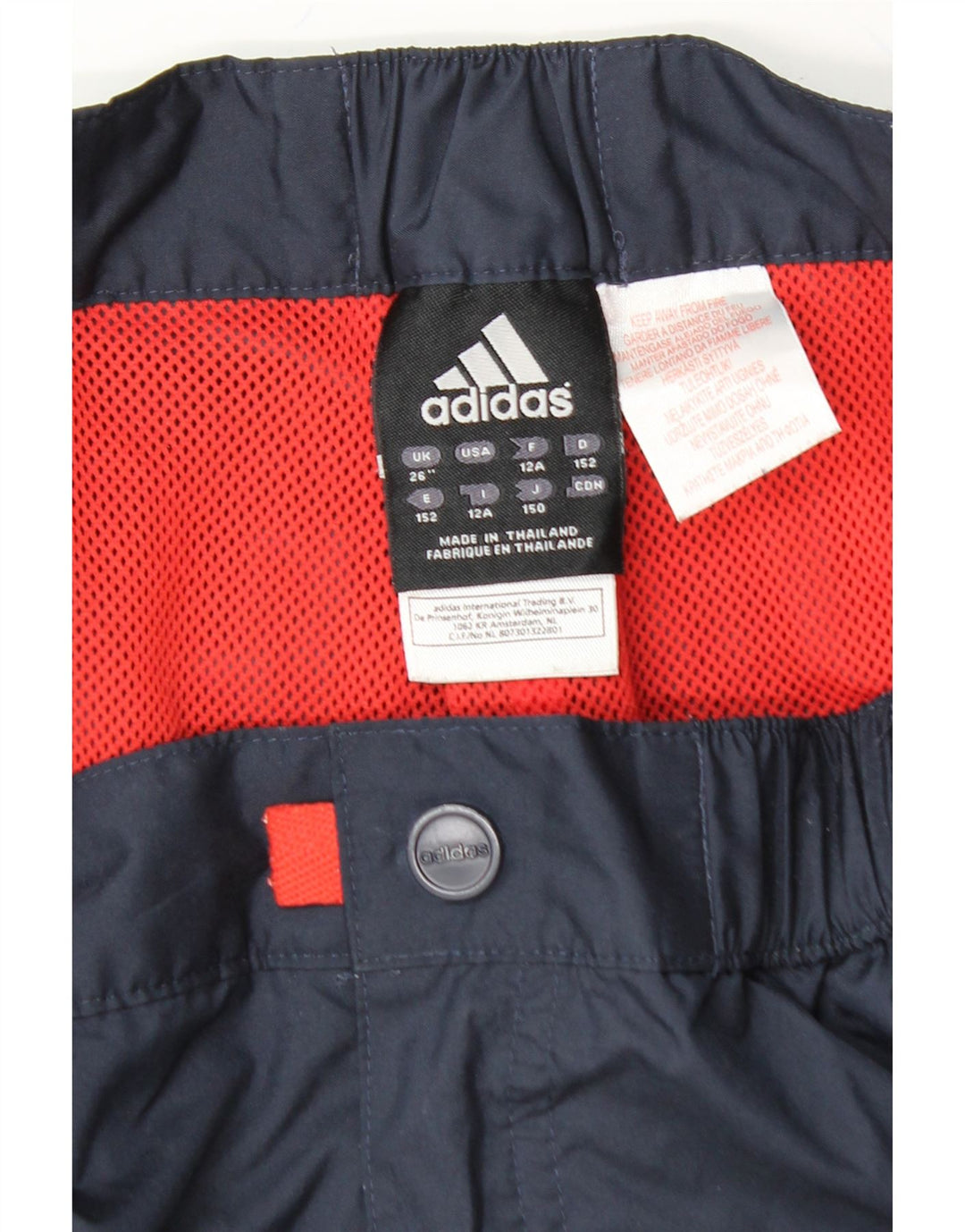 ADIDAS Boys Cargo Shorts 11-12 Years W26  Navy Blue Polyester