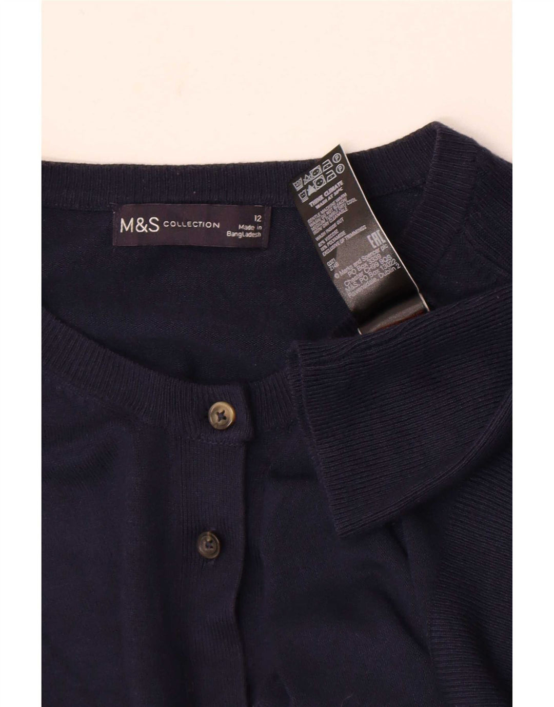Pulover cardigan pentru femei Marks & Spencer UK 12 Medium Bleumarin Viscoză