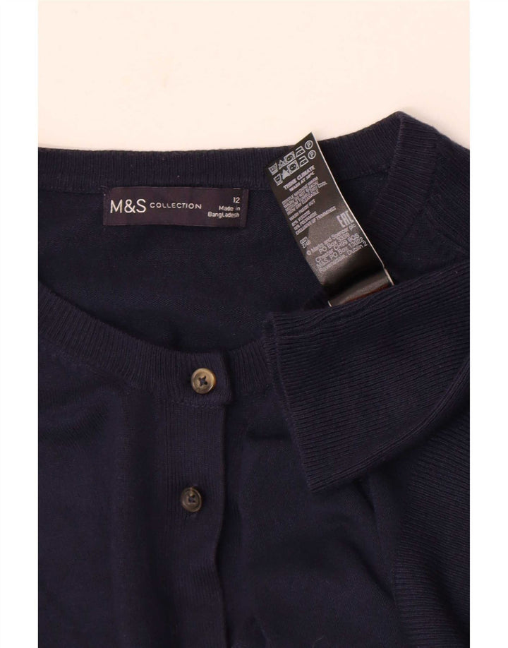 Pulover cardigan pentru femei Marks & Spencer UK 12 Medium Bleumarin Viscoză