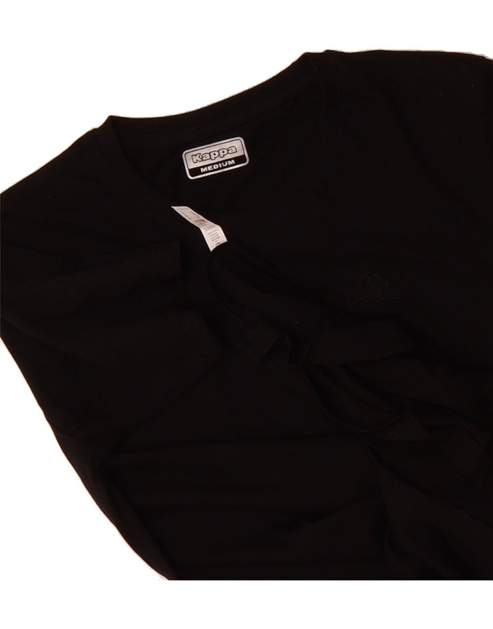 KAPPA Mens T-Shirt Top Medium Black Cotton Vintage Kappa and Second-Hand Kappa from Messina Hembry 