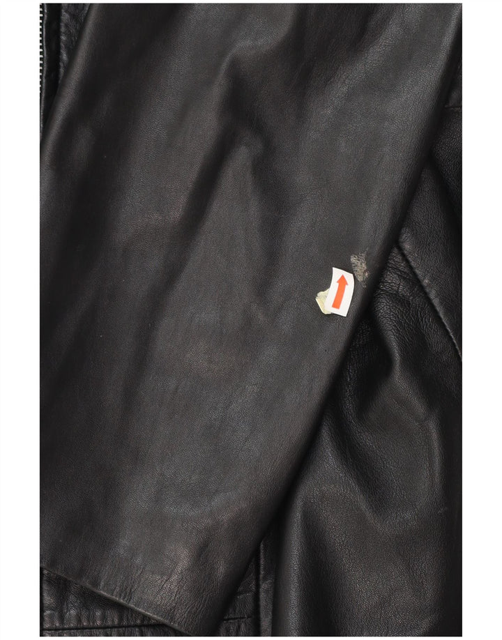 GERRY WEBER Palton de piele pentru femei UK 16, mare, neagră