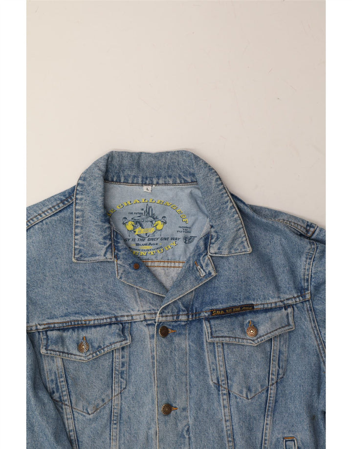 CARRERA Mens Denim Jacket UK 40 Large Blue Cotton Vintage Carrera and Second-Hand Carrera from Messina Hembry 