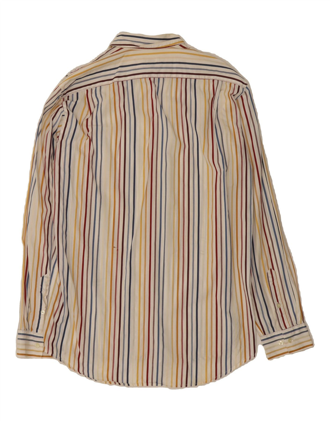 LACOSTE Mens Shirt Size 39 Medium Beige Striped Cotton Vintage Lacoste and Second-Hand Lacoste from Messina Hembry 