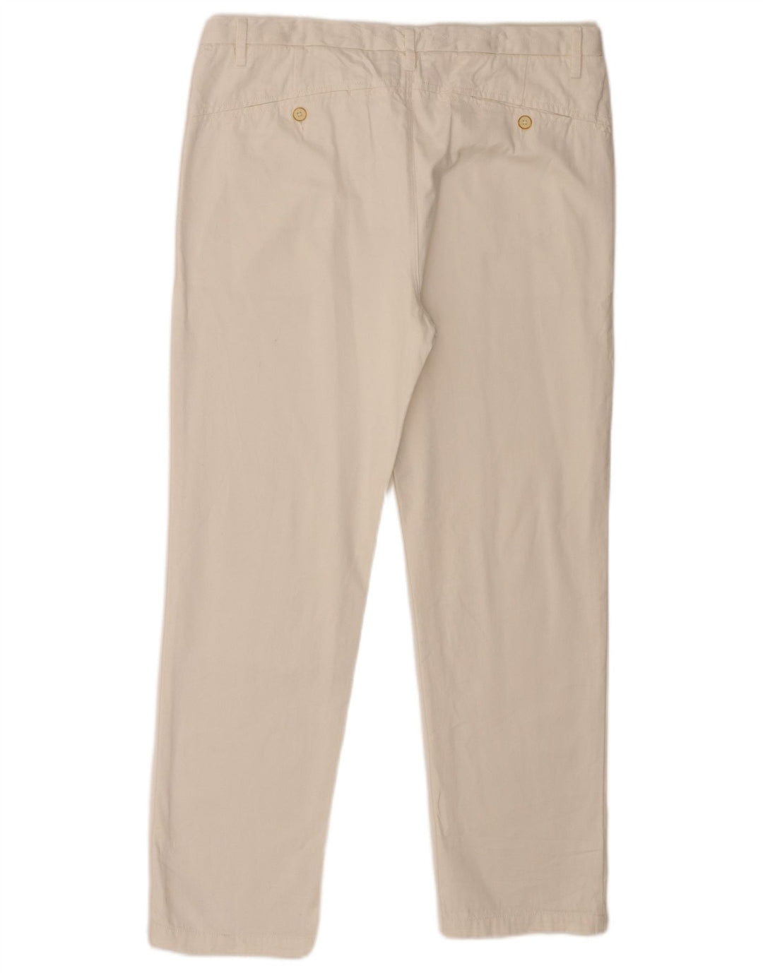 Pantaloni Chino Drepți Zara Femei EU 40 Mediu L30 L28 Alb