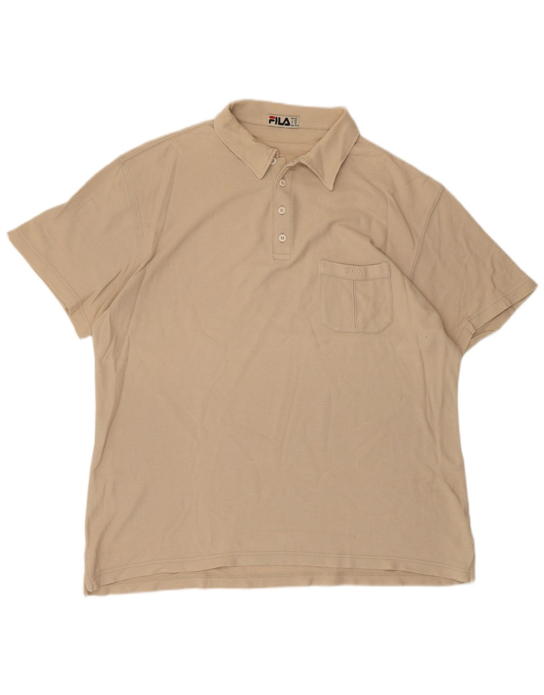 Tricou polo pentru bărbați FILA XL, bej, bumbac