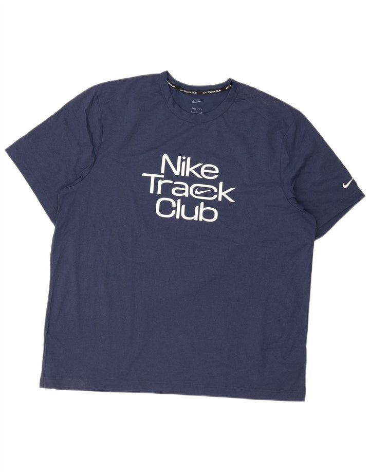 Tricou grafic Nike Dri Fit pentru bărbați Top XL Bleumarin Poliester