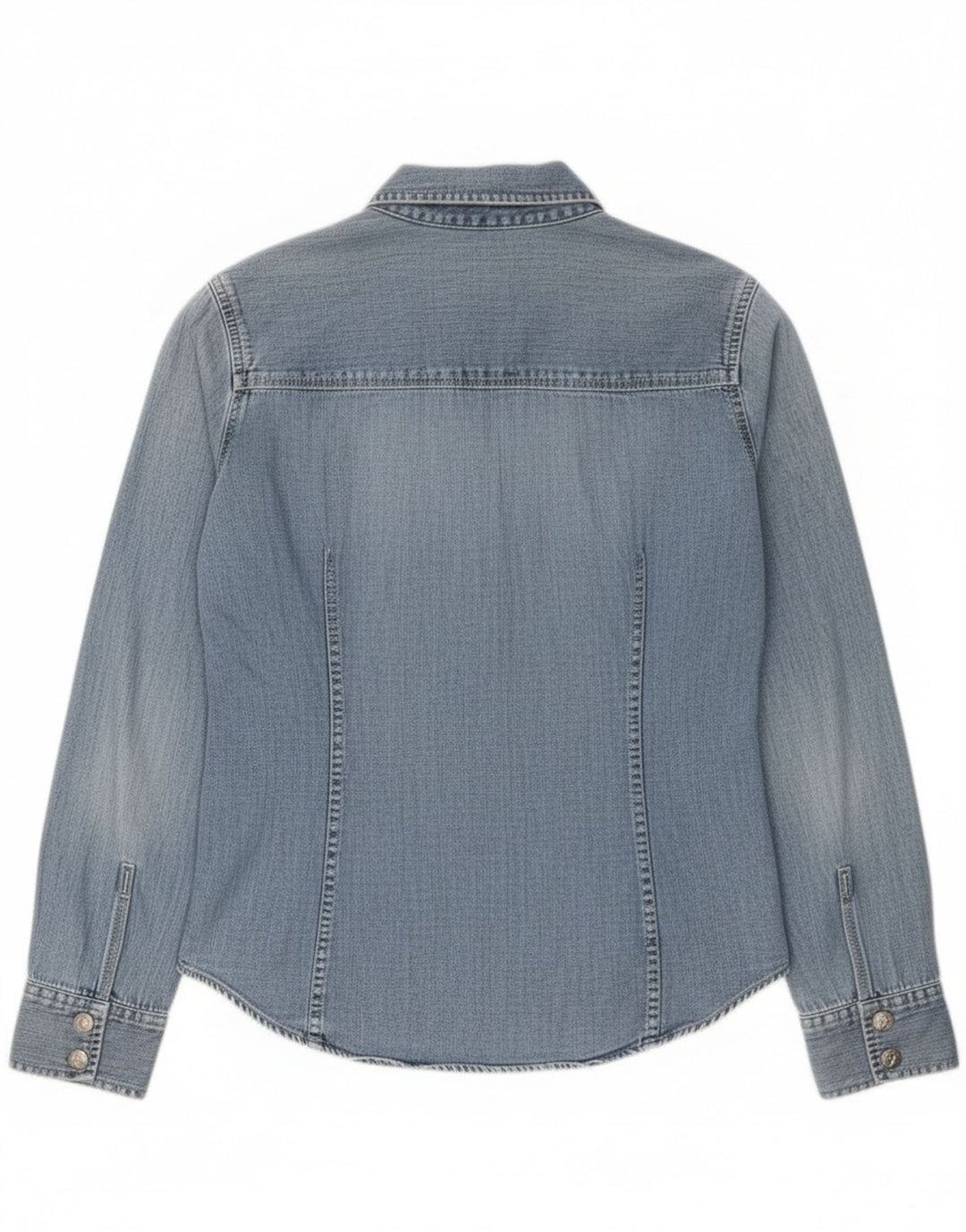 Cămașă de blugi pentru femei Calvin Klein Jeans, bumbac albastru mediu