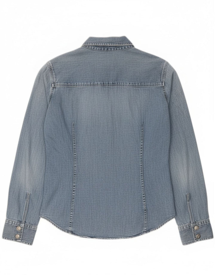 Cămașă de blugi pentru femei Calvin Klein Jeans, bumbac albastru mediu