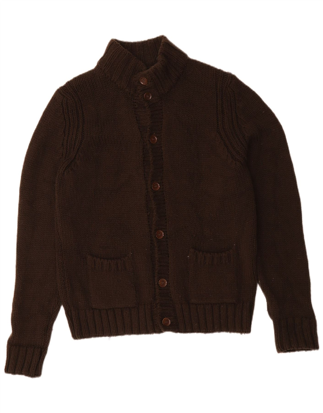Pulover cardigan pentru bărbați Zara, maro mediu