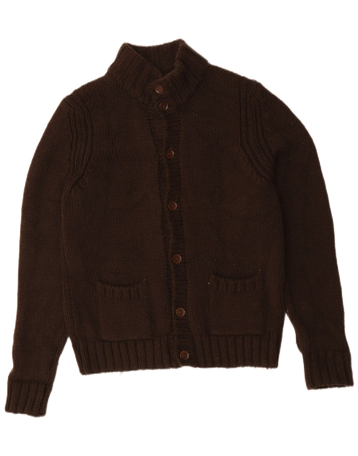 Pulover cardigan pentru bărbați Zara, maro mediu