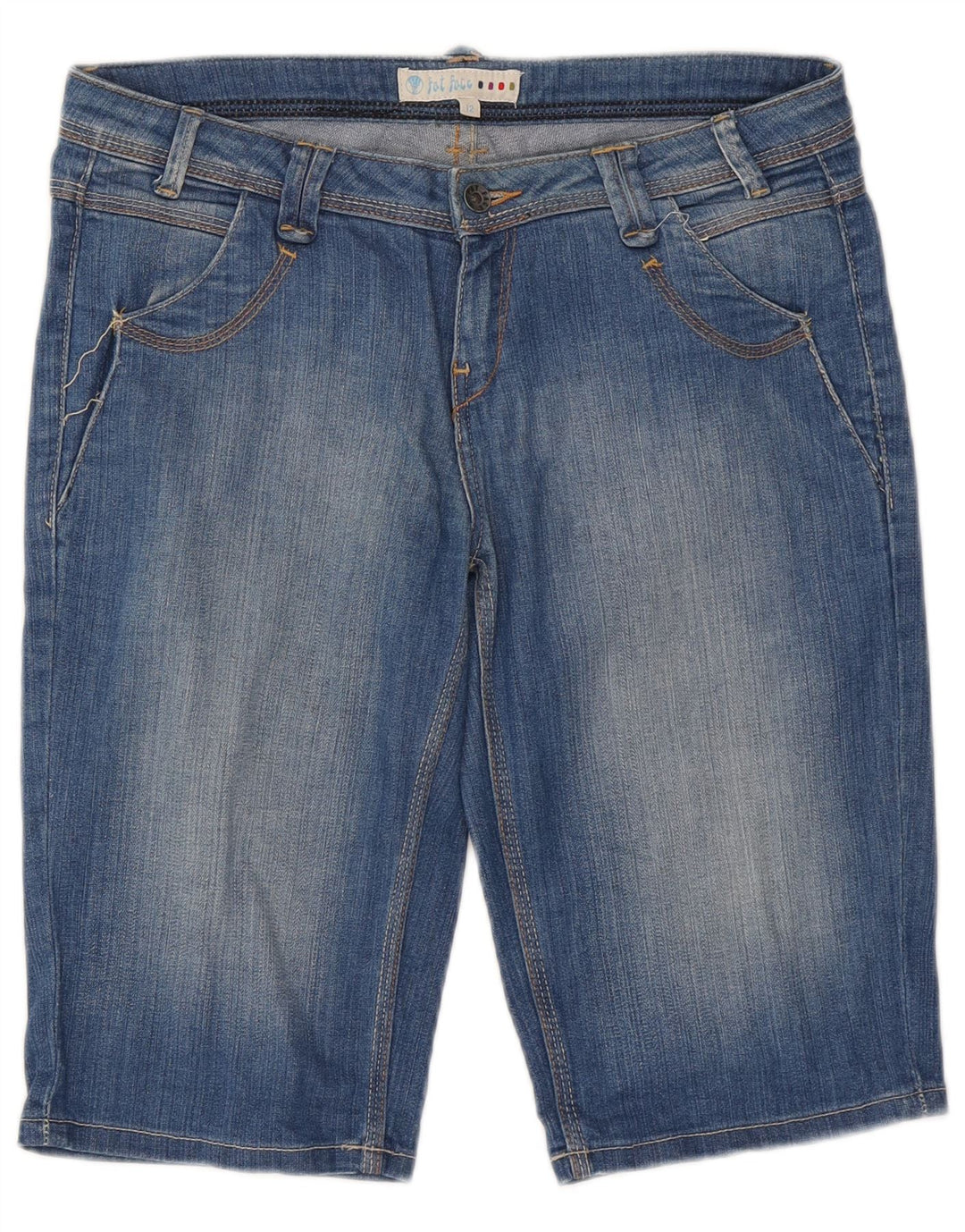 Pantaloni scurți din denim pentru femei Fat Face UK 12 Medium W32 Bumbac albastru