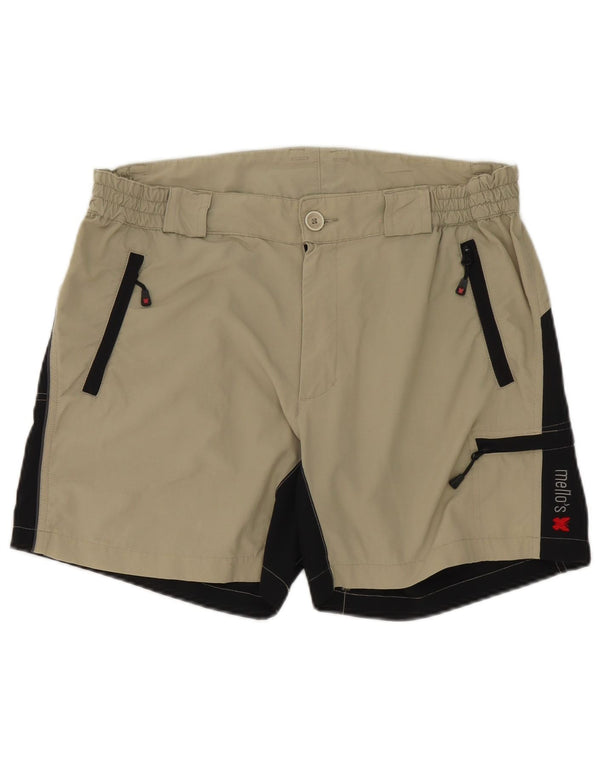 Mello's Pantaloni scurți cargo pentru bărbați W32 Medium Bej Poliamidă color bloc