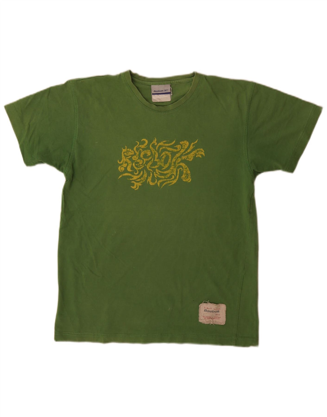 Tricou grafic Reebok pentru bărbați Top mic, verde, bumbac