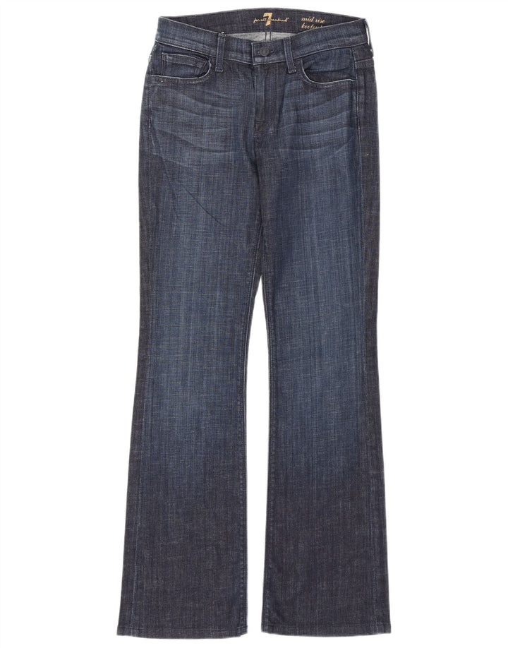 7 For All Mankind Blugi pentru femei cu talie mijlocie cu talie medie L26 L30 bleumarin