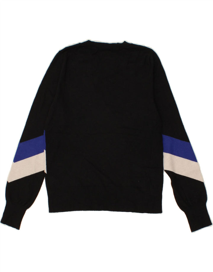 OASIS Womens Crew Neck Jumper Sweater UK 10 Small Black Colourblock Vintage Oasis and Second-Hand Oasis from Messina Hembry 