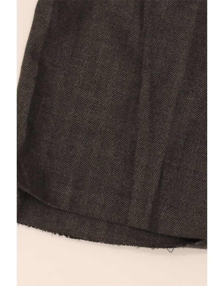 Pantaloni chino pentru femei cu picioare largi Zara Mediu L28 L30 Gri Herringbone