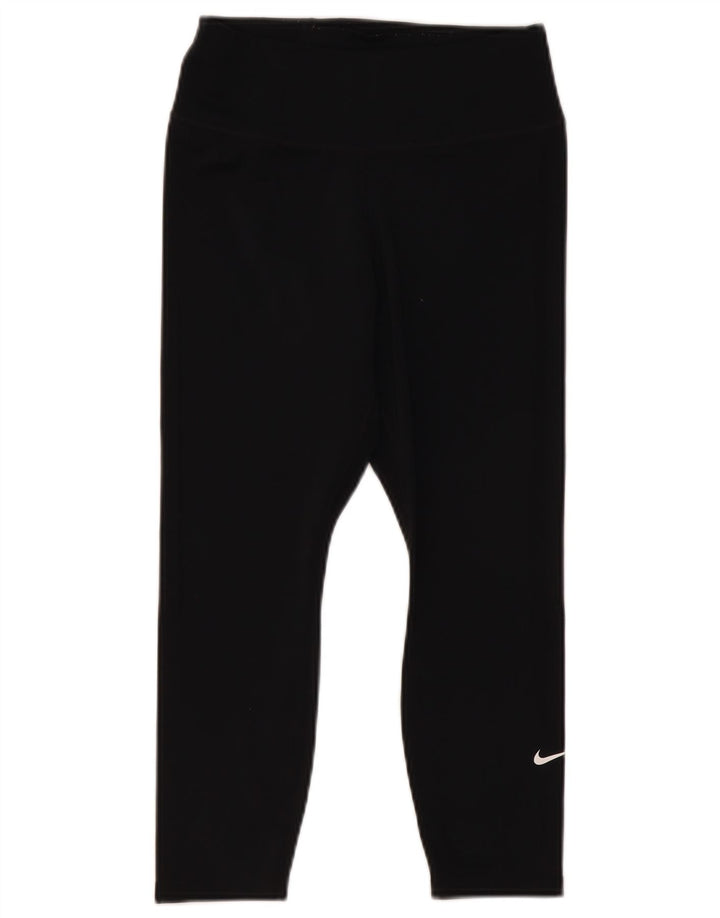 Leggings capri Nike Dri Fit pentru femei UK 8 Small Black