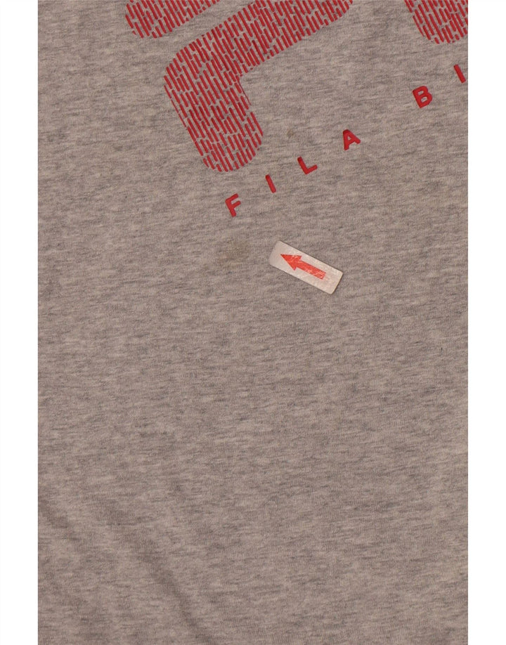 Tricou grafic pentru bărbați Fila Top Medium Gri