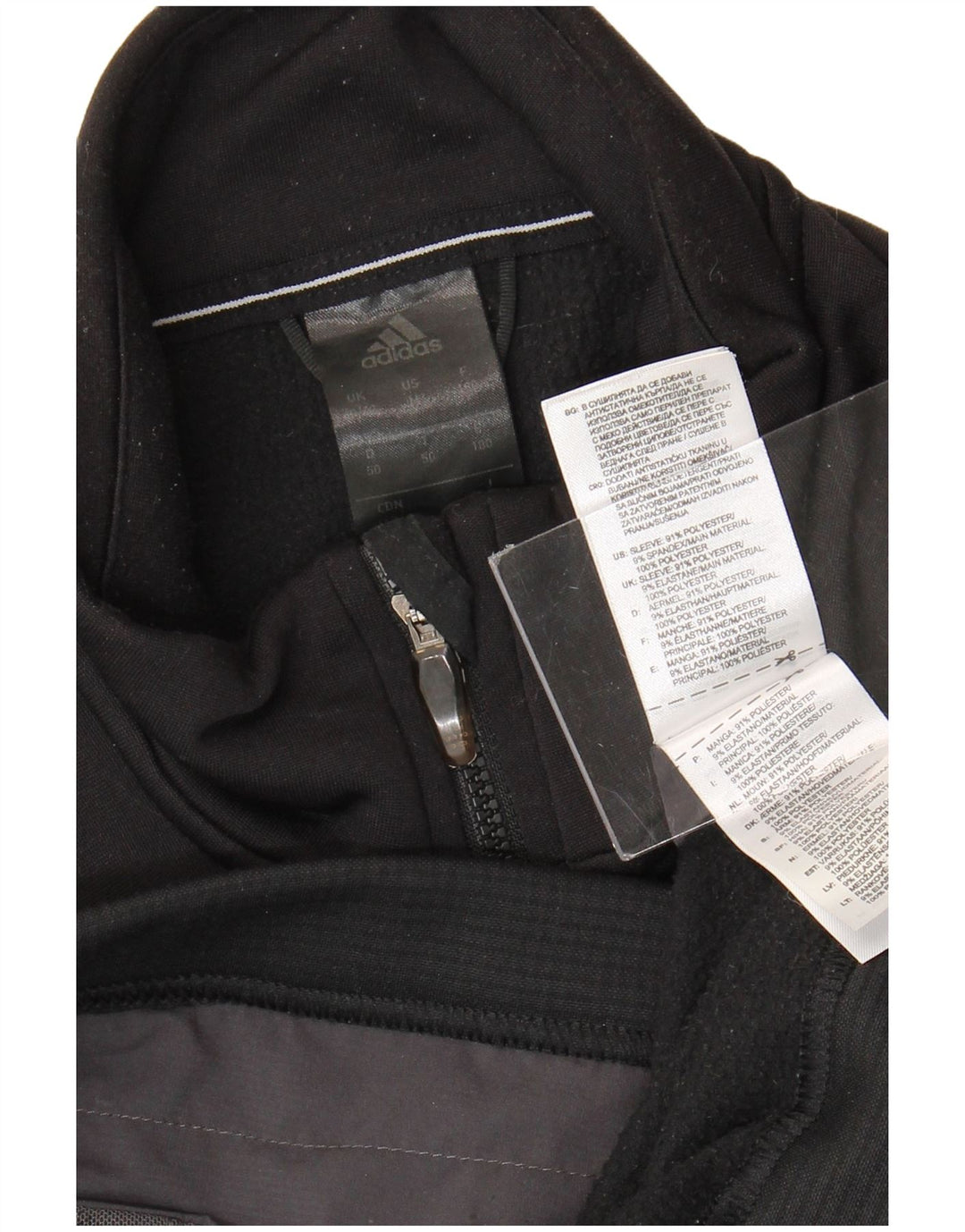 Jachetă de trening pentru bărbați Adidas UK 40/42 Poliester mediu negru