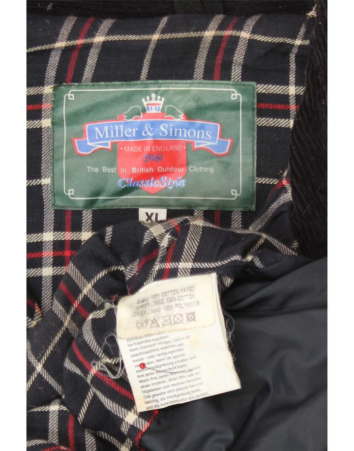 Jachetă pentru bărbați Miller & Simons din bumbac cerat UK 42 XL Negru
