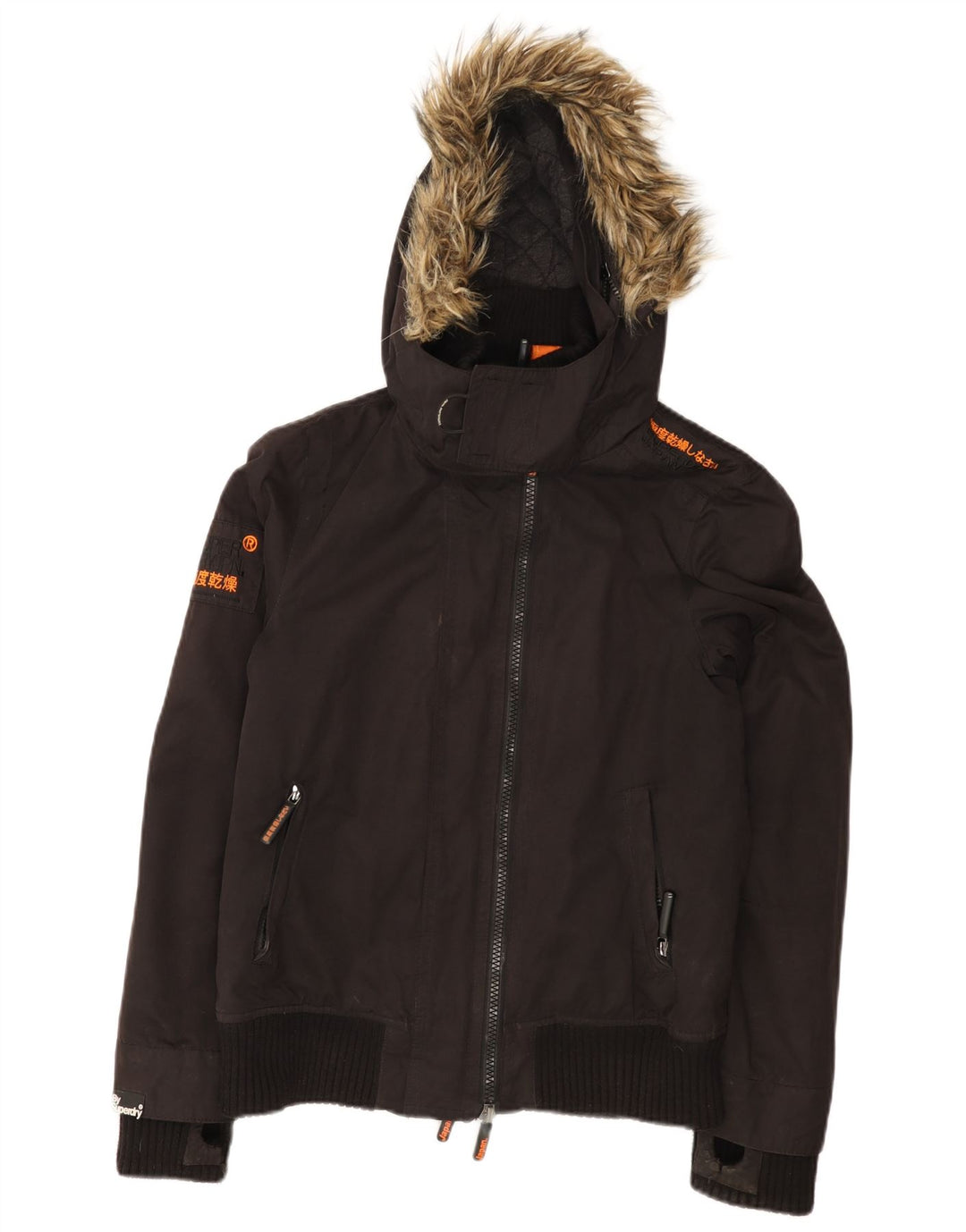 Jachetă Windbomber Superdry pentru femei, UK 14 Medium Black