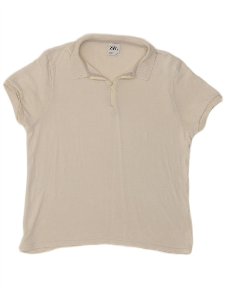 Tricou polo pentru femei UK 12 Bej mediu