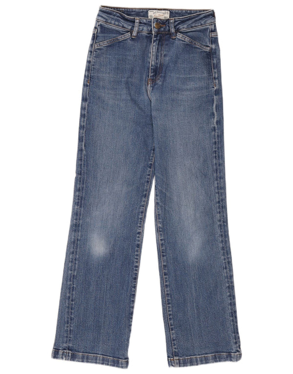 Fat Face Blugi drepti pentru femei UK 8 Small W26 L28 Blue Bumbac