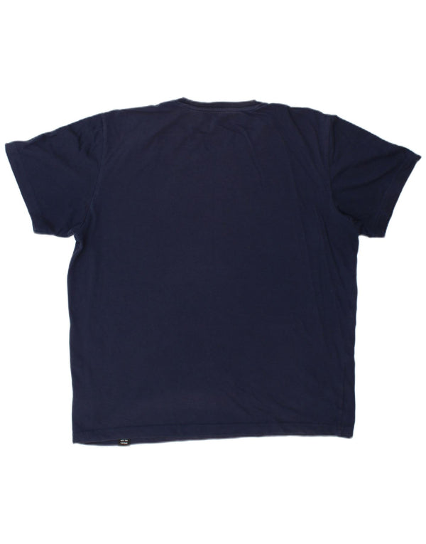 Tricou cu grafic Climalite Adidas pentru bărbați Top mare din bumbac bleumarin