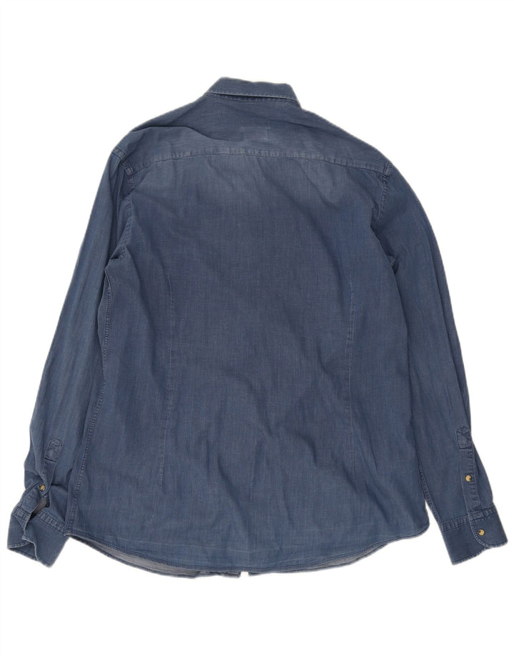 Cămașă de blugi Massimo Dutti pentru bărbați, XL, bumbac, cu ajustare normală