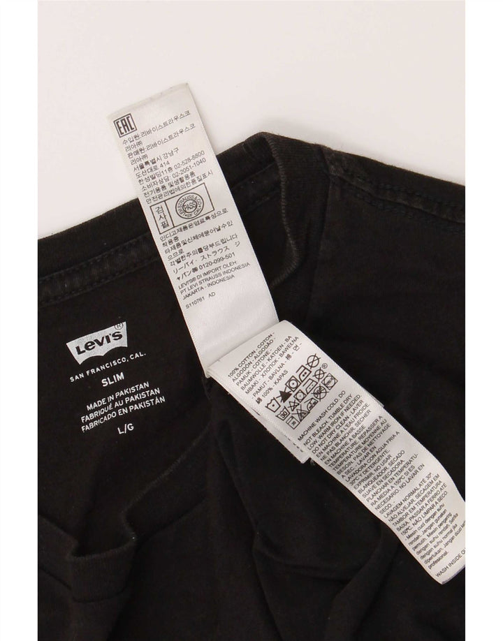 Tricou Levi's Slim Fit Top Mare din bumbac negru