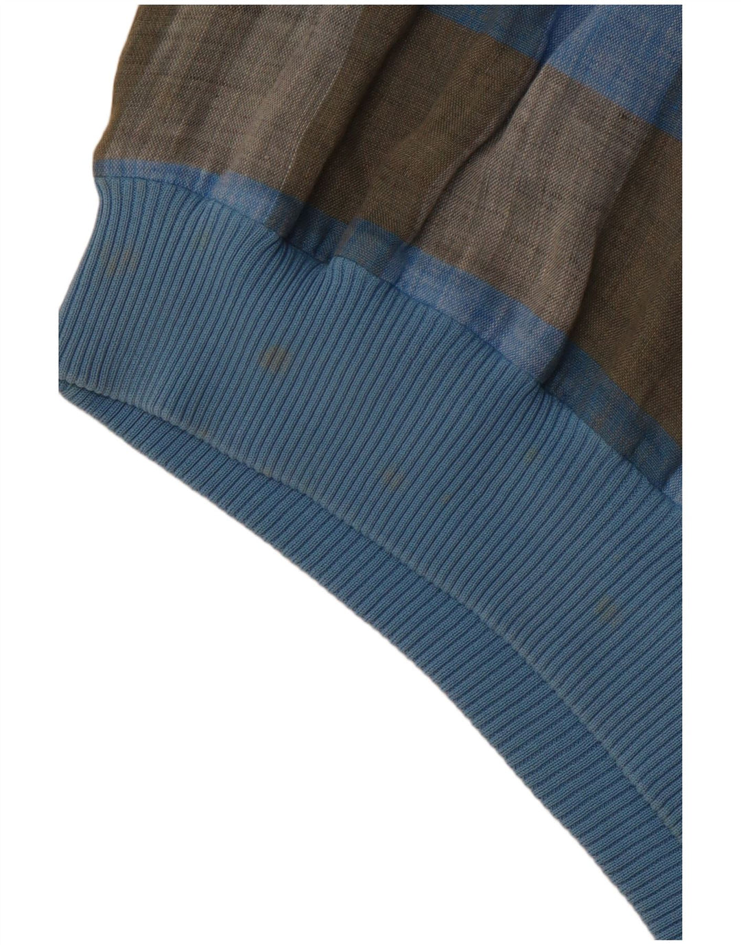 Camasa pulover cu maneca scurta pentru barbati VINTAGE IT 48 Medium Blue Check Flax