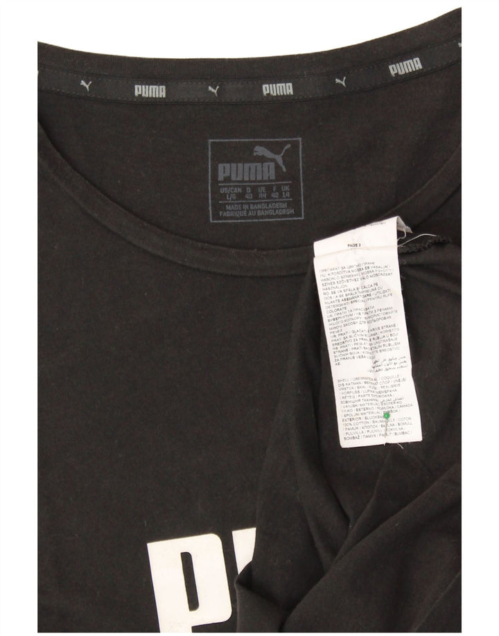 Tricou grafic PUMA pentru femei Top UK 14 Medium Black Bumbac
