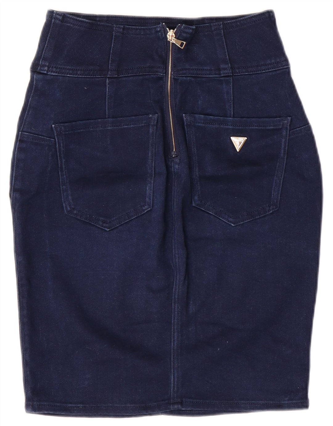 Fusta de blugi cu talie înaltă pentru femei Guess W28 Medium Blue Modal Classic