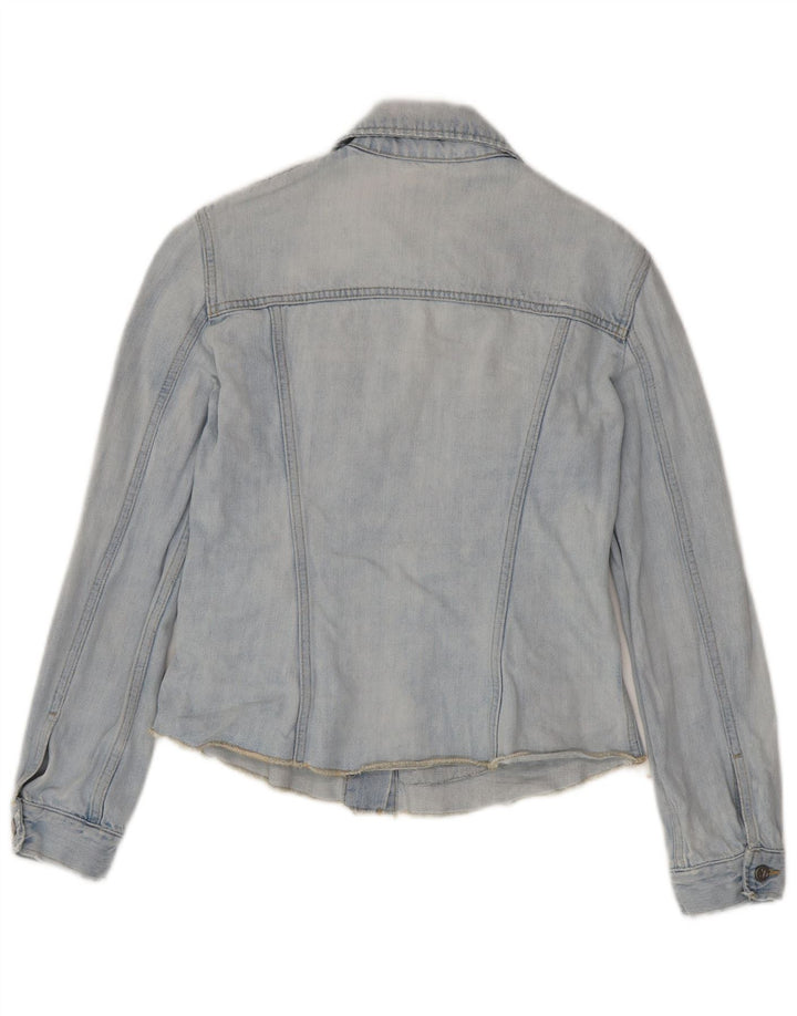 Jachetă de blugi pentru femei Calvin Klein Jeans UK 10 Bumbac albastru mic