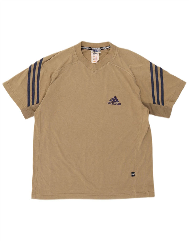 Tricou pentru bărbați Adidas Top Mediu Kaki Bumbac